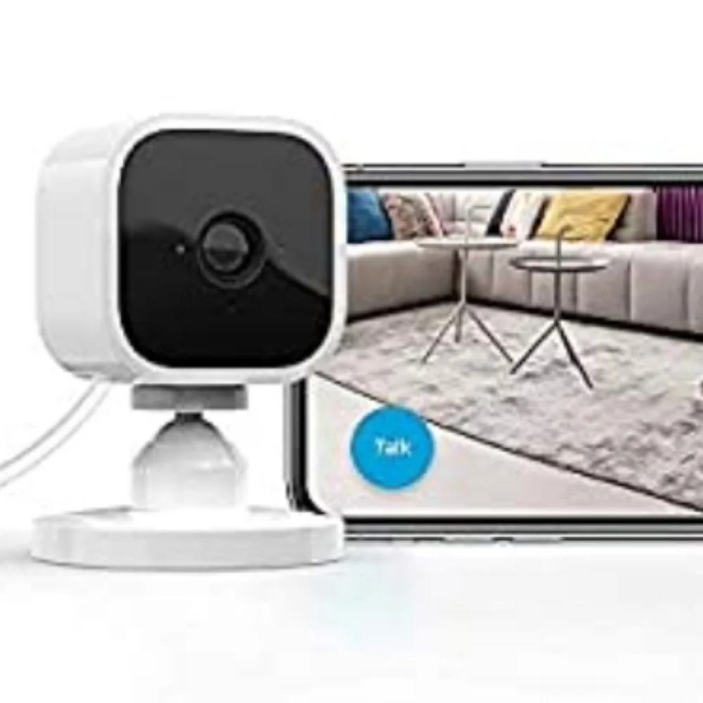 Blink Mini – Compact indoor plug-in smart security camera, 1080p HD…